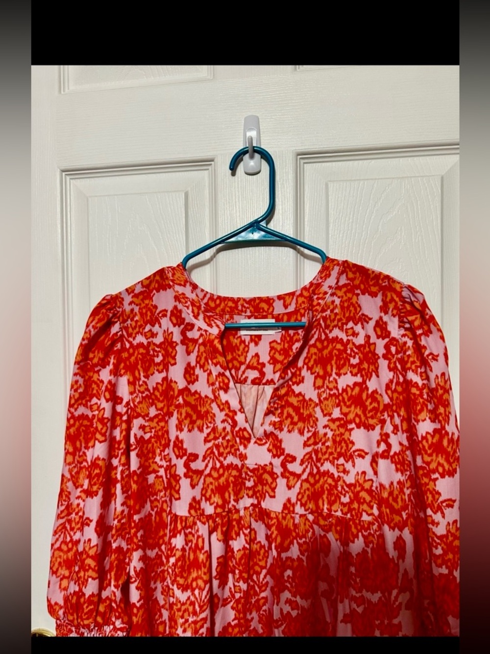 Shop the Mint Large NWOT “In Your Happy Place” Vibrant Orange Lavender Dress - Picture 4 of 6